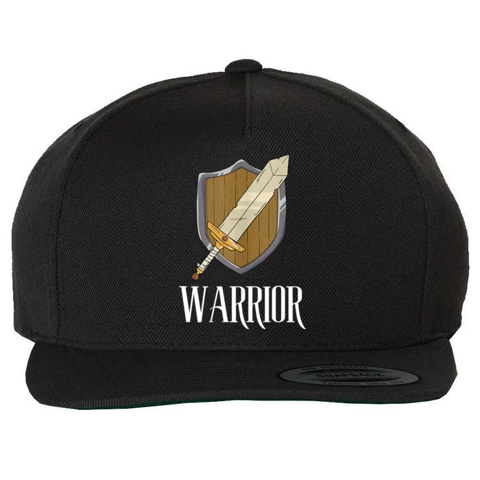 Warrior Fantasy Tabletop RPG MMORPG RPG Gamer Wool Snapback Cap