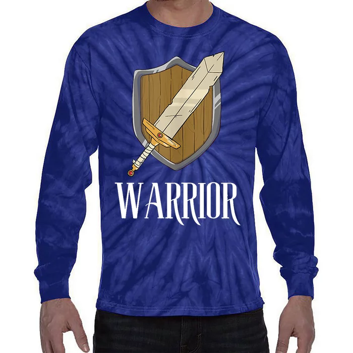 Warrior Fantasy Tabletop RPG MMORPG RPG Gamer Tie-Dye Long Sleeve Shirt