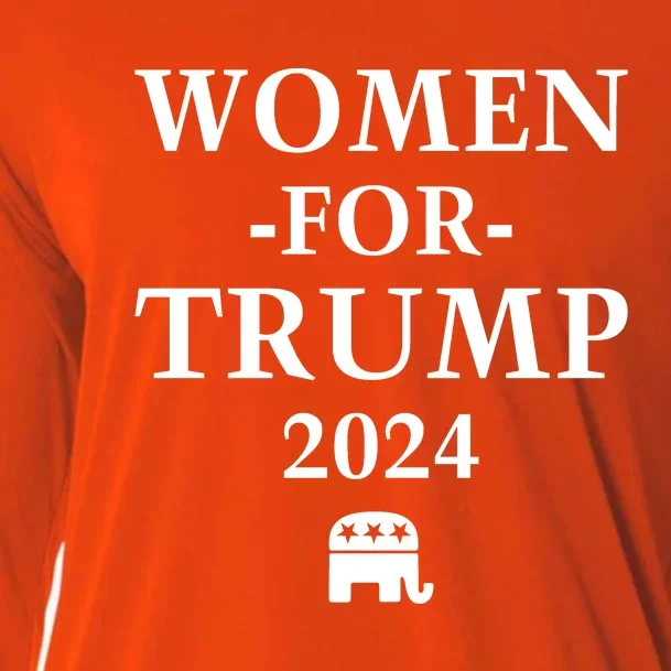 Women For Trump 2024 Cooling Performance Long Sleeve Crew