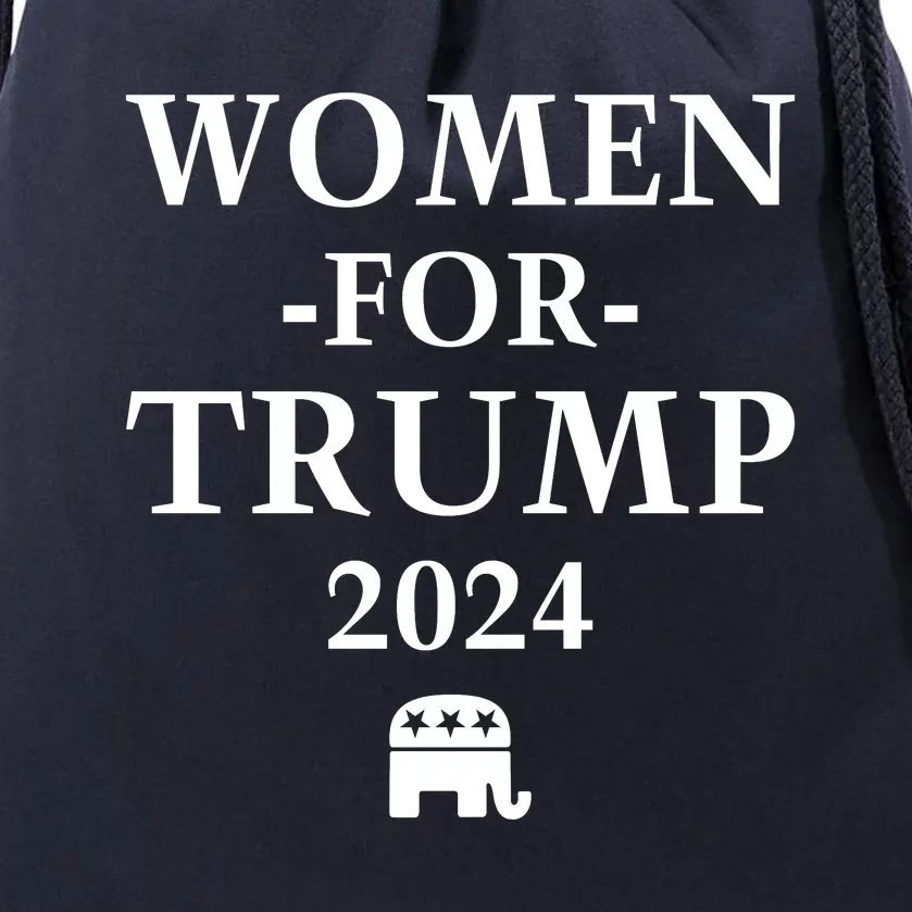 Women For Trump 2024 Drawstring Bag