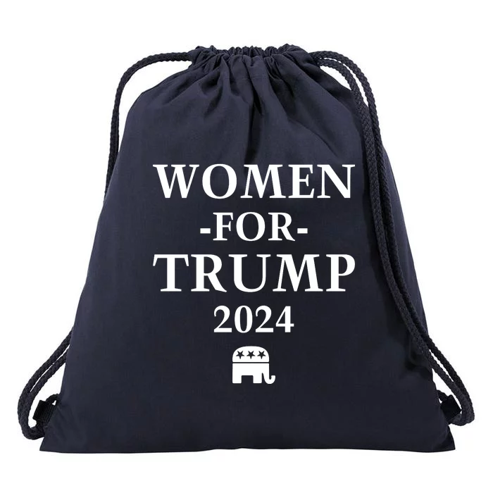 Women For Trump 2024 Drawstring Bag