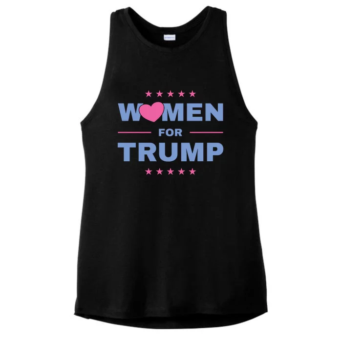 Women For Donald Trump Heart 💕 Ladies Tri-Blend Wicking Tank