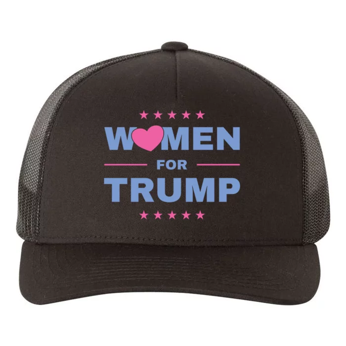 Women For Donald Trump Heart 💕 Yupoong Adult 5-Panel Trucker Hat