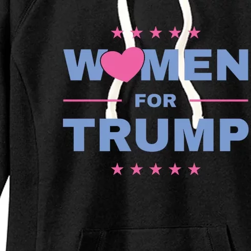 Women For Donald Trump Heart 💕 Women's Fleece Hoodie