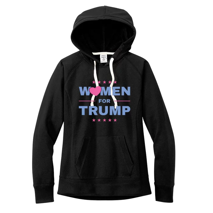 Women For Donald Trump Heart 💕 Women's Fleece Hoodie