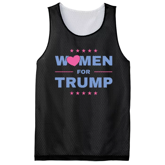 Women For Donald Trump Heart 💕 Mesh Reversible Basketball Jersey Tank