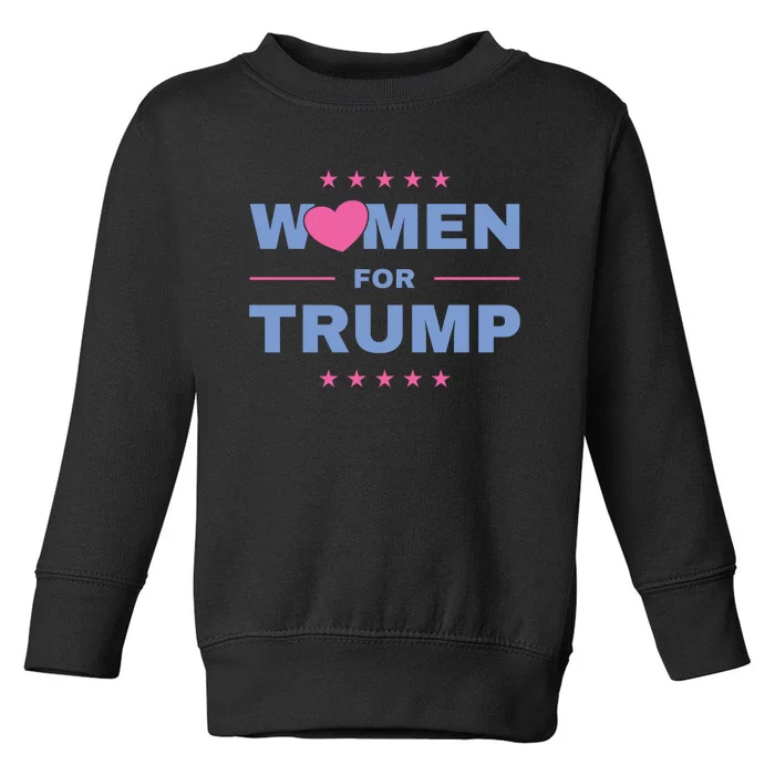 Women For Donald Trump Heart 💕 Toddler Sweatshirt