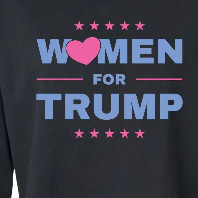 Women For Donald Trump Heart 💕 Cropped Pullover Crew