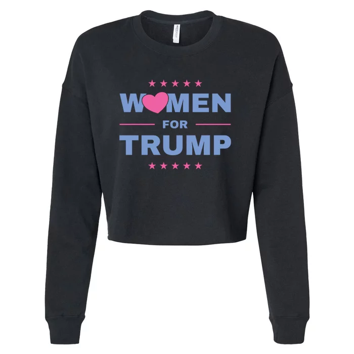 Women For Donald Trump Heart 💕 Cropped Pullover Crew