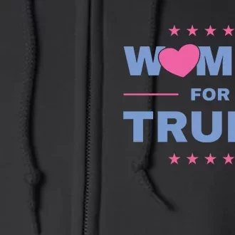 Women For Donald Trump Heart 💕 Full Zip Hoodie