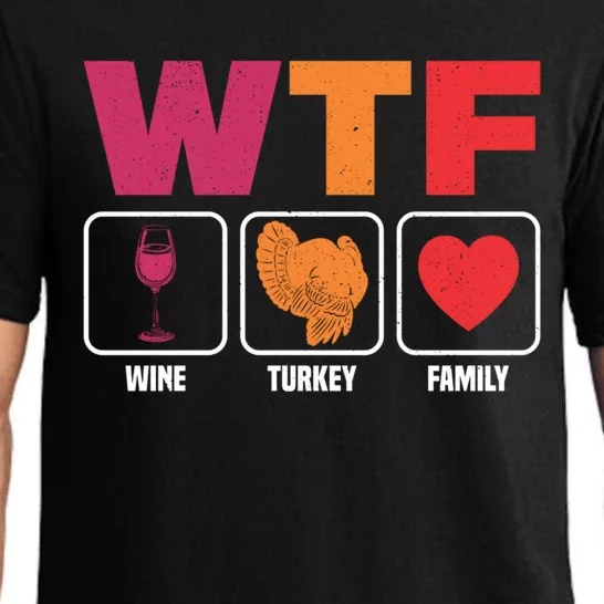 Wine Family Turkey Gift Pajama Set