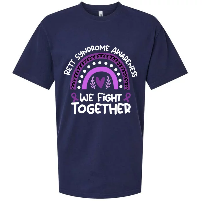 We Fight Together Rett Syndrome Awareness Rett Syndrome Great Gift Sueded Cloud Jersey T-Shirt