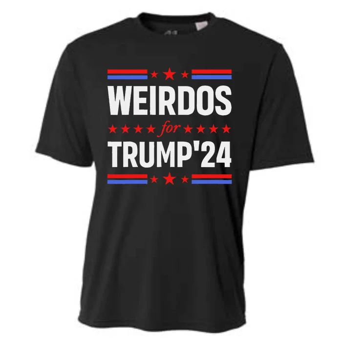 Weirdos For Trump 24 Funny Sarcastic Saying Cooling Performance Crew T-Shirt