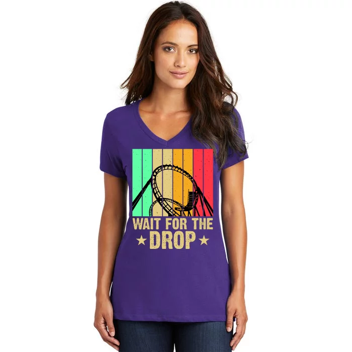 Wait For The Drop Women's V-Neck T-Shirt