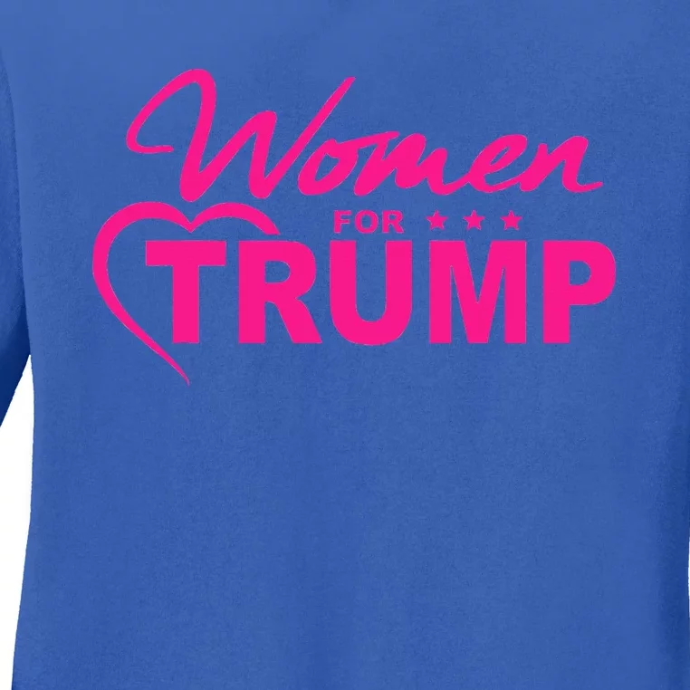 Women For Trump 2024 Women Ladies Long Sleeve Shirt