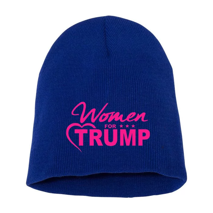 Women For Trump 2024 Women Short Acrylic Beanie