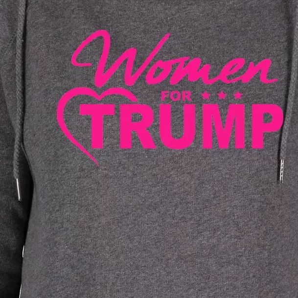 Women For Trump 2024 Women Womens Funnel Neck Pullover Hood