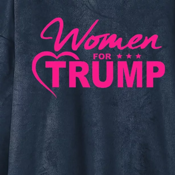 Women For Trump 2024 Women Hooded Wearable Blanket