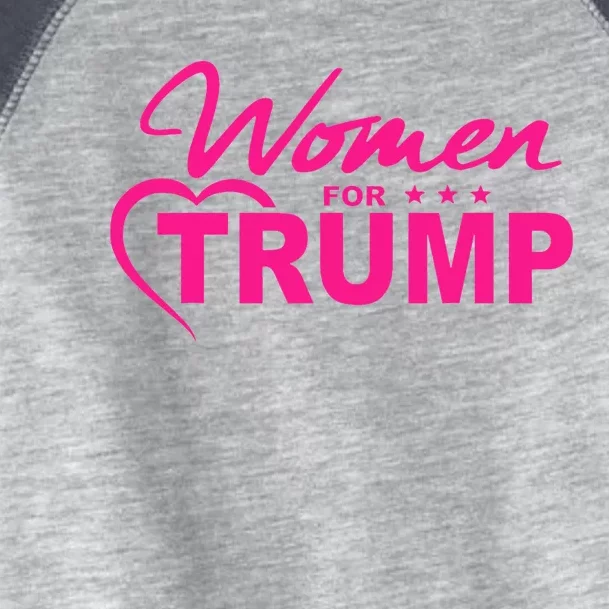 Women For Trump 2024 Women Toddler Fine Jersey T-Shirt