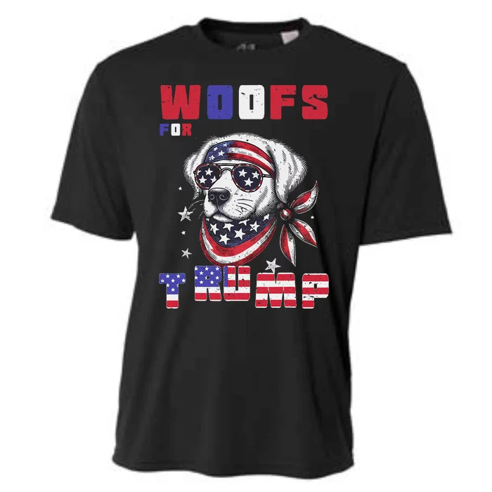 Woofs For Trump 2024 Dogs Republican Elections President Fun Cooling Performance Crew T-Shirt