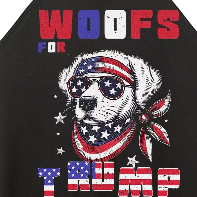 Woofs For Trump 2024 Dogs Republican Elections President Fun Women’s Perfect Tri Rocker Tank