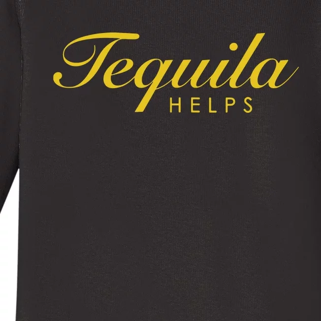 Women Funny Tequila Helps Gift For Tequila Lovers Baby Long Sleeve Bodysuit