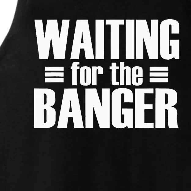 Waiting For The Banger Glitch Ladies Tri-Blend Wicking Tank