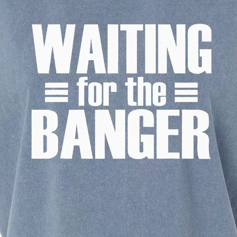 Waiting For The Banger Glitch Garment-Dyed Women's Muscle Tee