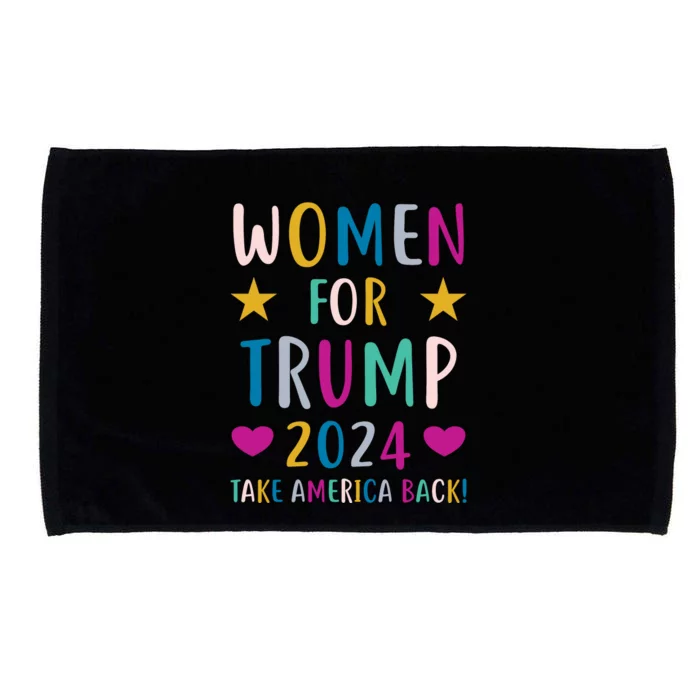 Women For Trump 2024 Take America Back Colorful Microfiber Hand Towel