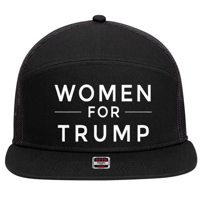 Women For Trump 2020 Pink 7 Panel Mesh Trucker Snapback Hat