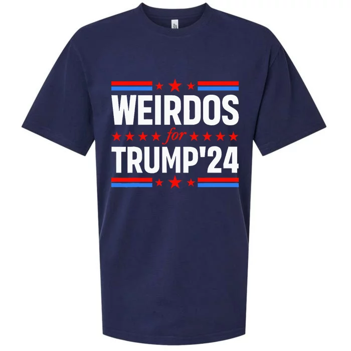 Weirdos For Trump 24 Funny Sarcastic Saying Sueded Cloud Jersey T-Shirt