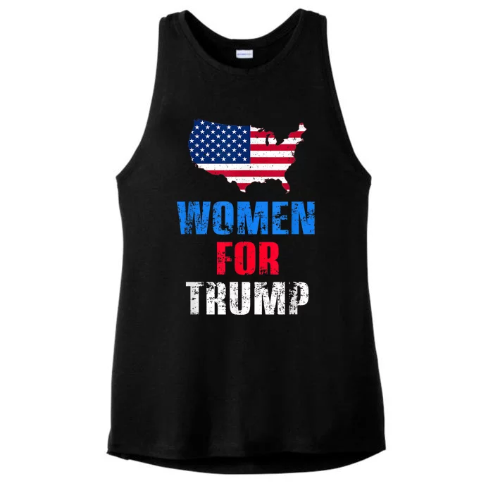 WOMENN FOR TRUMP 2024 Ladies Tri-Blend Wicking Tank