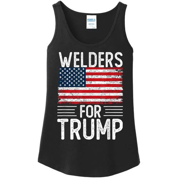 Welders For Trump 2024 Shirts President Election 2024 Ladies Essential Tank