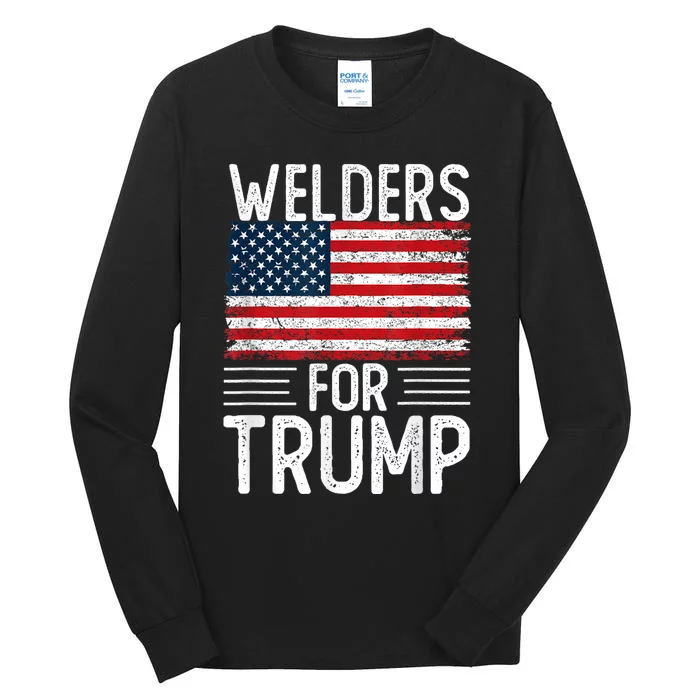 Welders For Trump 2024 Shirts President Election 2024 Tall Long Sleeve T-Shirt