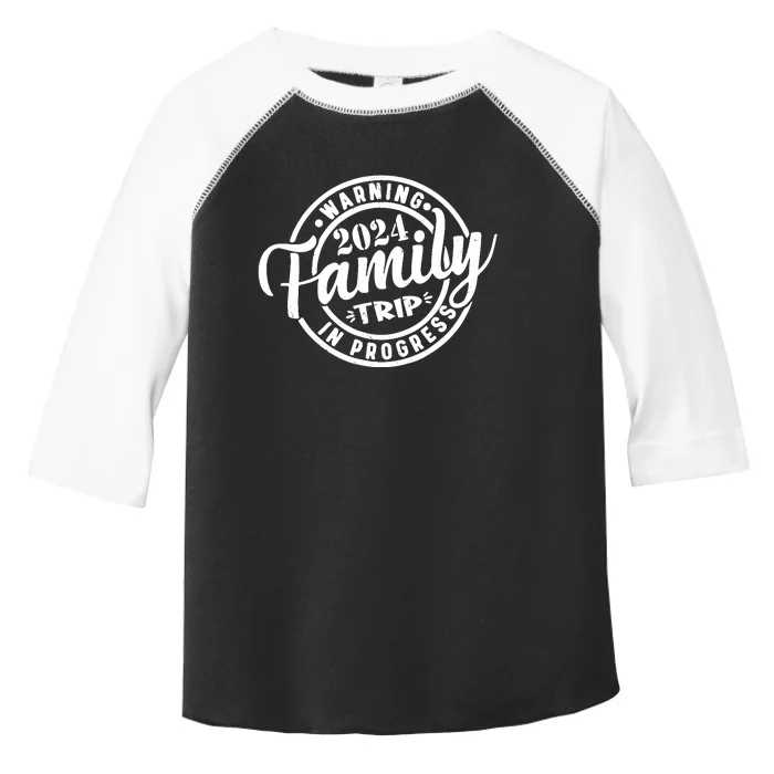 Warning Family Trip In Progress 2024 Family Trip Matching Toddler Fine Jersey T-Shirt