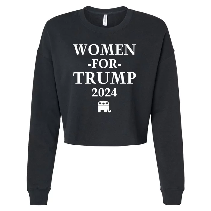 Women For Trump Republican 2024 Cropped Pullover Crew