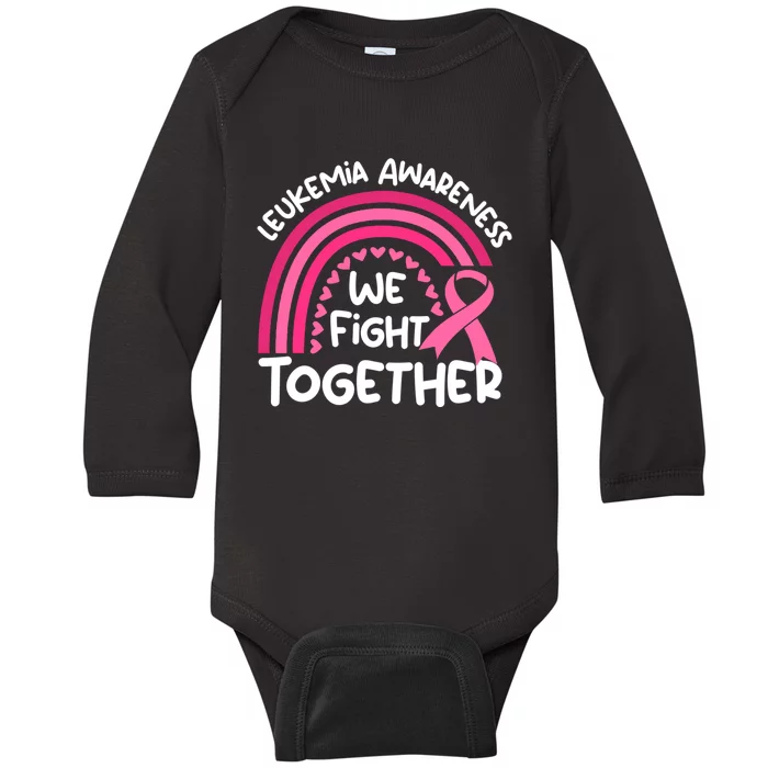 We Fight Together Leukemia Awareness Baby Long Sleeve Bodysuit