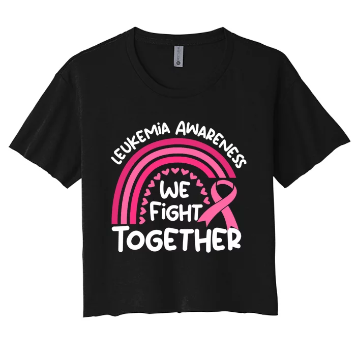 We Fight Together Leukemia Awareness Women's Crop Top Tee