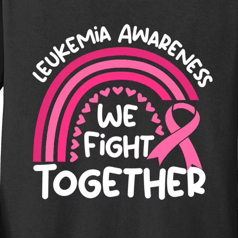 We Fight Together Leukemia Awareness Kids Long Sleeve Shirt