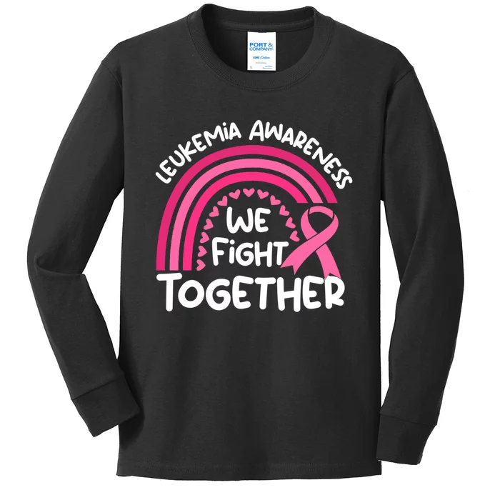 We Fight Together Leukemia Awareness Kids Long Sleeve Shirt