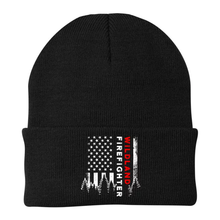 Wildland Firefighter Us Flag Fire Knit Cap Winter Beanie