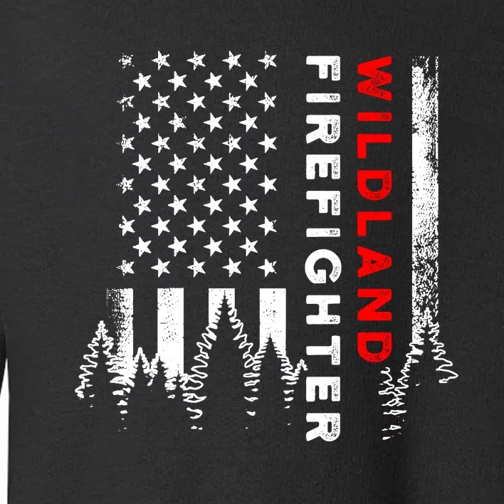 Wildland Firefighter Us Flag Fire Toddler Sweatshirt