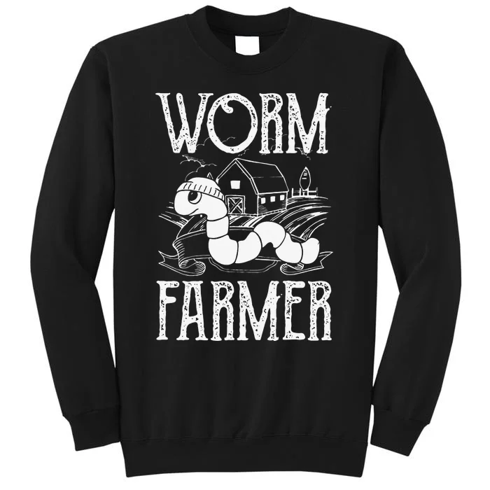 Worm Farmer Vermiculture Gardening funny Farming Tall Sweatshirt