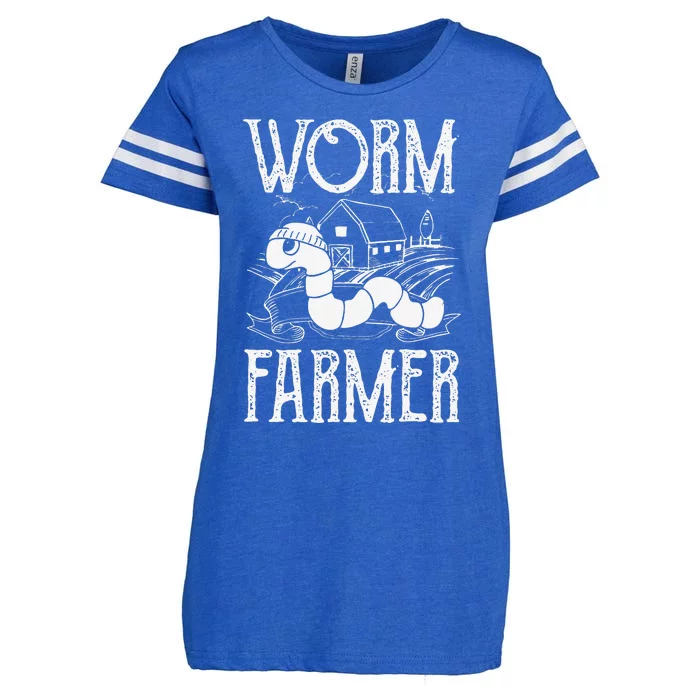 Worm Farmer Vermiculture Gardening funny Farming Enza Ladies Jersey Football T-Shirt