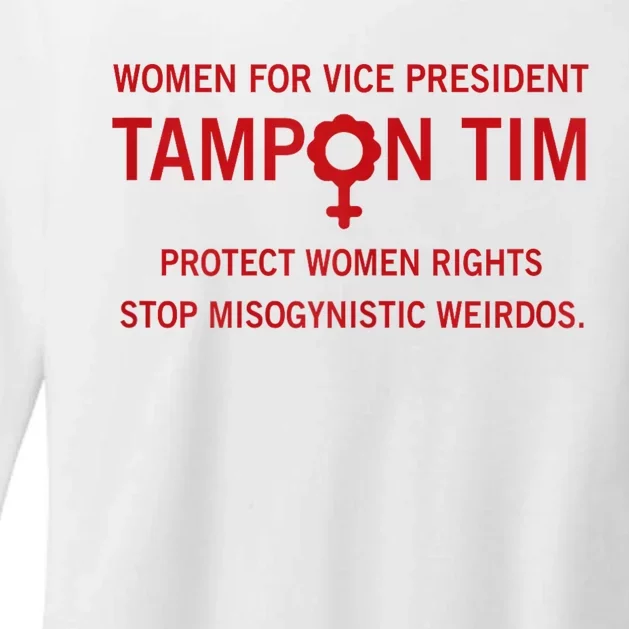 Women For Vice President Tampon Tim Protect Women Rights Womens CVC Long Sleeve Shirt