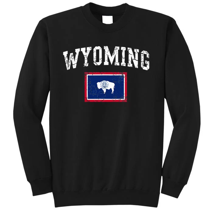 Wyoming Flag Vintage Fade Tall Sweatshirt