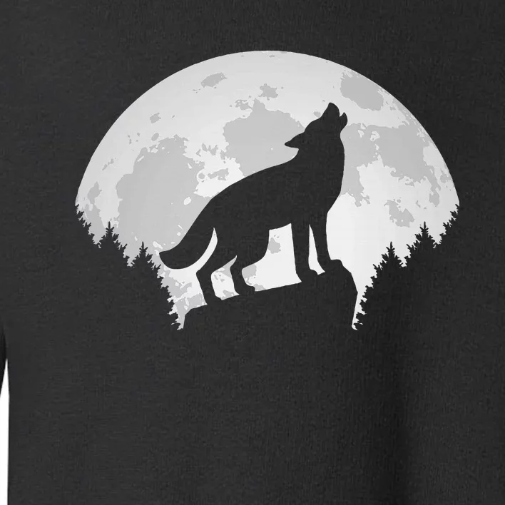 Wolf Forest Wildlife Wild Animal Wilderness Wolves Moon Toddler Sweatshirt