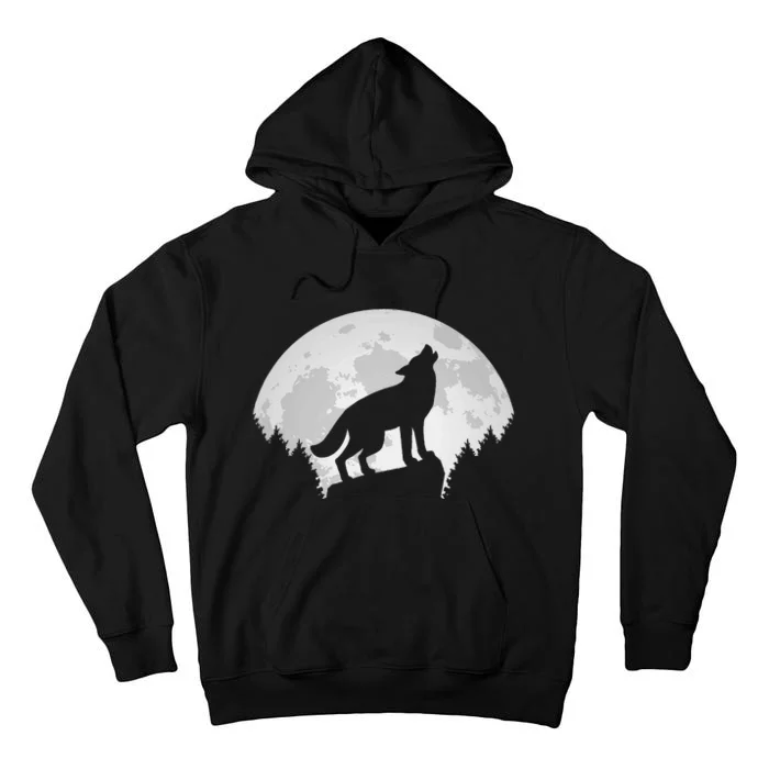 Wolf Forest Wildlife Wild Animal Wilderness Wolves Moon Tall Hoodie