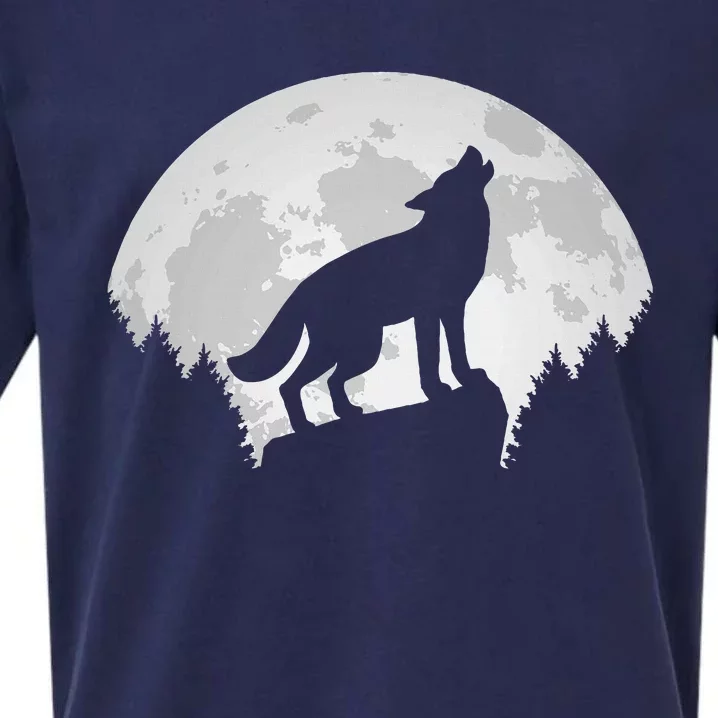 Wolf Forest Wildlife Wild Animal Wilderness Wolves Moon Sueded Cloud Jersey T-Shirt