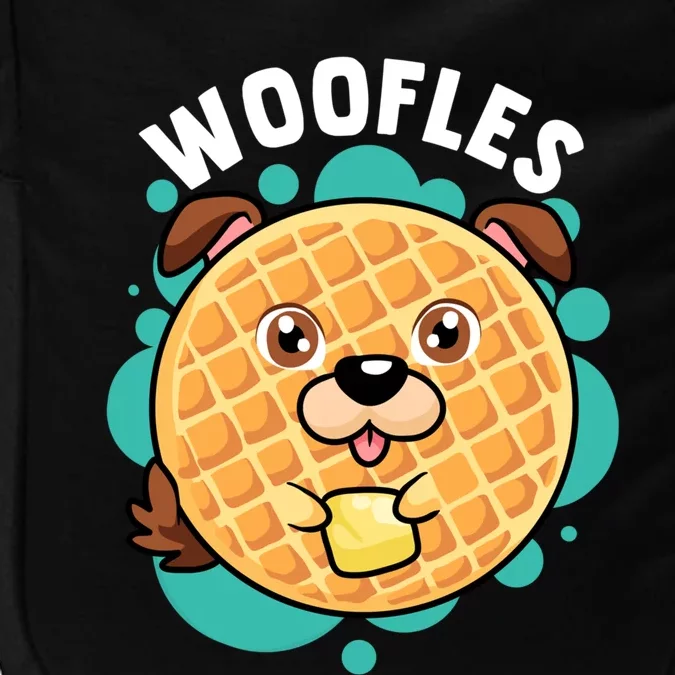 Woofles Funny Waffle Dog Lover Pun Foodie Graphic Joke Gift Impact Tech Backpack